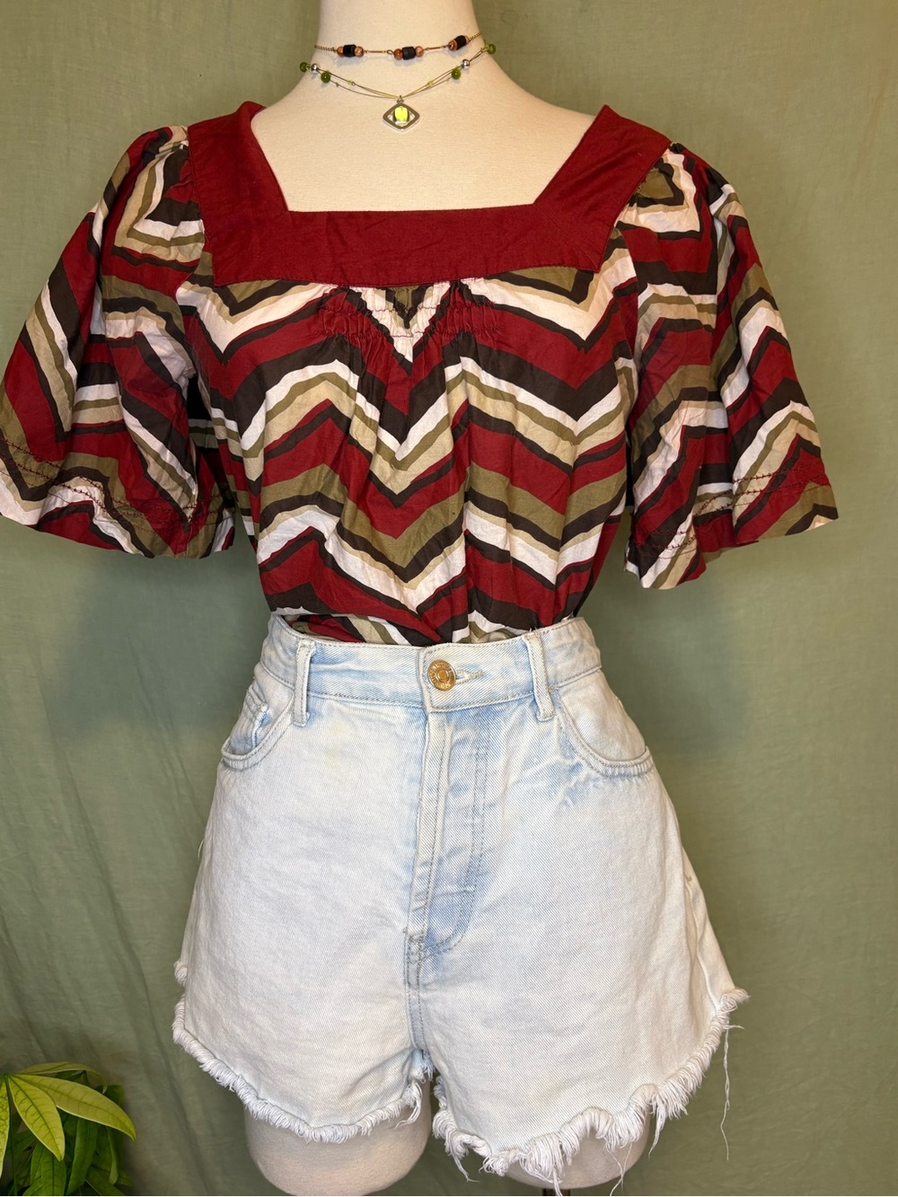 Square-Neck Top #y2k #100%cotton